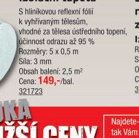 Izolační tapeta - UNI HOBBY akcniletaky.com