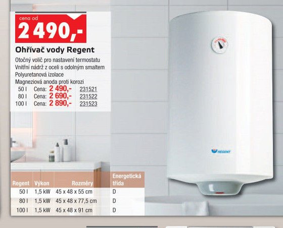 Ohřívač vody Regent - UNI HOBBY akcniletaky.com