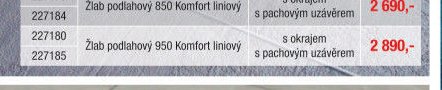 Žlab podlahový 950 Komfort liniový - UNI HOBBY akcniletaky.com
