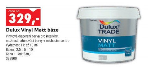 Dulux Vinyl Matt báze - UNI HOBBY akcniletaky.com