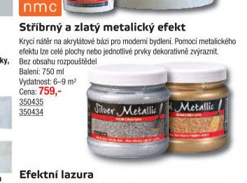 Stříbrný a zlatý metalický efekt - UNI HOBBY akcniletaky.com