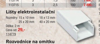 Lišty elektroinstalační - UNI HOBBY akcniletaky.com