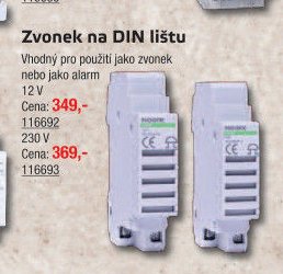 Zvonek na DIN lištu 116692/116693 - UNI HOBBY akcniletaky.com