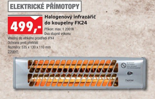 Halogenový infrazářič do koupelny FK24 - UNI HOBBY akcniletaky.com