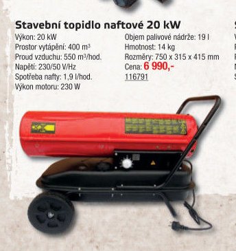Stavební topidlo naftové 20 kW - UNI HOBBY akcniletaky.com