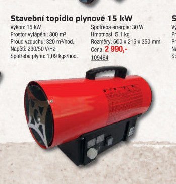 Stavební topidlo plynové 15 kW - UNI HOBBY akcniletaky.com