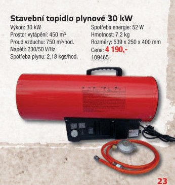 Stavební topidlo plynové 30 kW - UNI HOBBY akcniletaky.com