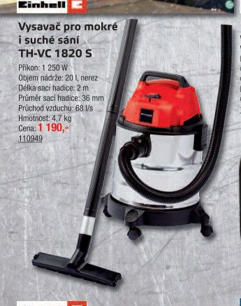 Vysavač pro mokré i suché sání TH-VC 1820 S - UNI HOBBY akcniletaky.com