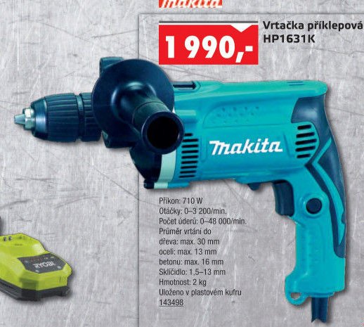 Vrtačka příklepová HP1631K - UNI HOBBY akcniletaky.com