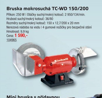 Bruska mokrosuchá TC-WD 150/200 - UNI HOBBY akcniletaky.com