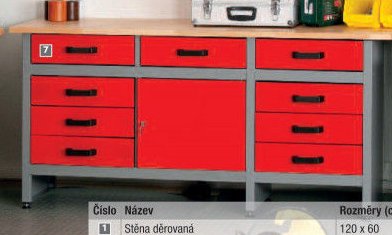 Stůl pracovní 9x zásuvka, 1x dvířka - UNI HOBBY akcniletaky.com