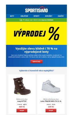 akční leták Sportisimo 3.1.2021-8.1.2021