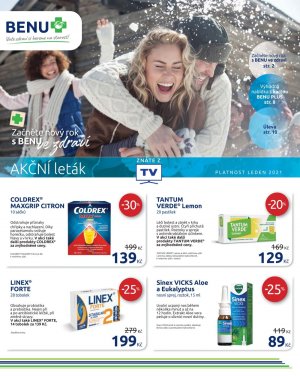 akční leták BENU Lékárna 1.1.2021-31.1.2021