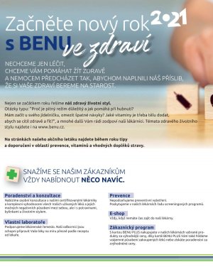 akční leták BENU Lékárna 1.1.2021-31.1.2021