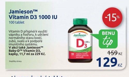 Jamieson Vitamin D3 1000 IU 100 tablet
