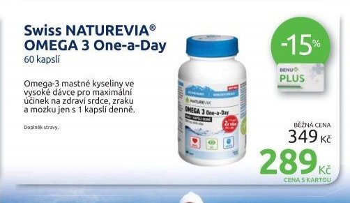 Swiss NATUREVIA OMEGA 3 One-a-Day 60 kapslí