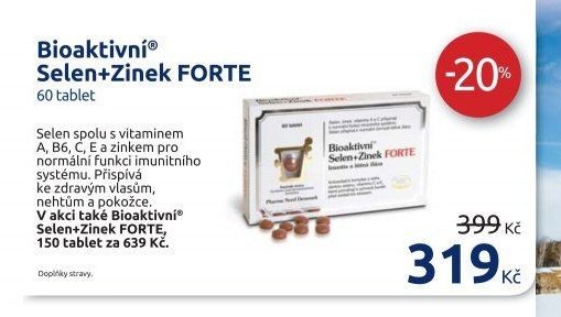 Bioaktivní Selen+Zinek FORTE 60 tablet