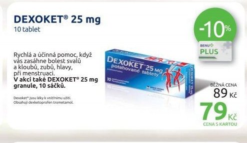 DEXOKET 25 mg 10 tablet