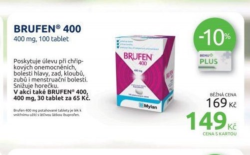 BRUFEN 400 400 mg, 100 tablet