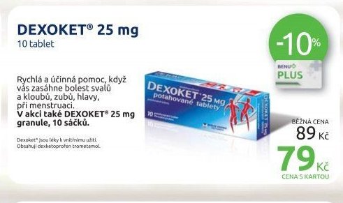 DEXOKET 25 mg 10 tablet