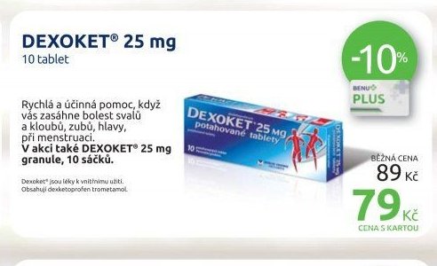 DEXOKET 25 mg 10 tablet