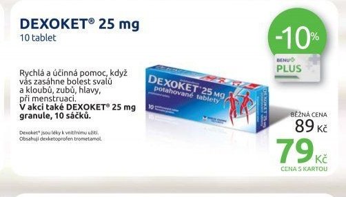 DEXOKET 25 mg, 10 tablet