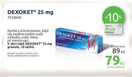 DEXOKET 25 mg 10 tablet