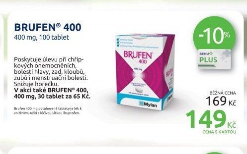 BRUFEN 400 400 mg, 100 tablet