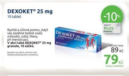 DEXOKET 25 mg 10 tablet