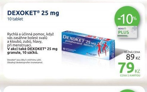 DEXOKET 25 mg 10 tablet
