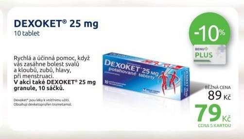 DEXOKET 25 mg 10 tablet