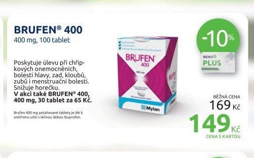 BRUFEN 400 400 mg, 100 tablet