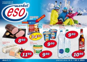 akční leták ESO MARKET 4.1.2021-10.1.2021