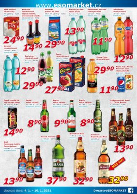 akční leták ESO MARKET 4.1.2021-10.1.2021