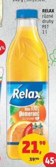 RELAX různé druhy PET 1 l