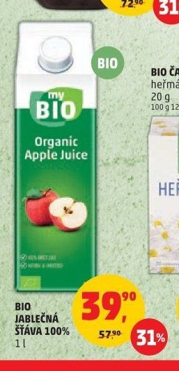 BIO JABLEČNÁ ŠŤÁVA 100% 1 l