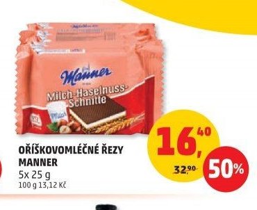 OŘÍŠKOVOMLÉČNÉ ŘEZY MANNER