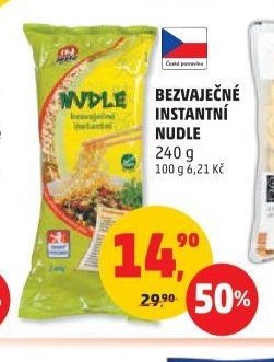 BEZVAJEČNÉ INSTANTNÍ NUDLE