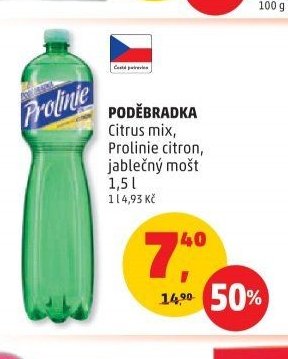 PODĚBRADKA Citrus mix, Prolinie citron, jablečný mošt