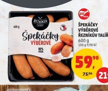 ŠPEKÁČKY VÝBĚROVÉ ŘEZNÍKŮV TALÍŘ