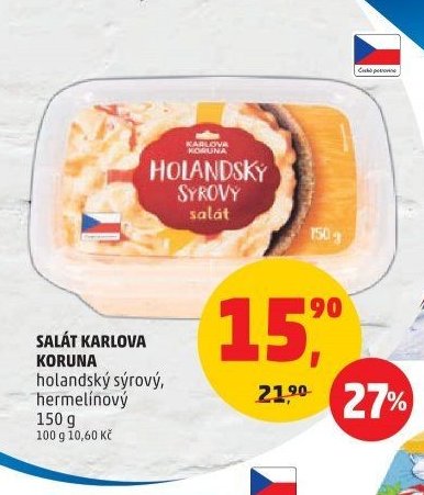 SALÁT KARLOVA KORUNA holandský sýrový, hermelínový 150 g