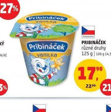 PRIBINÁČEK různé druhy 125 g