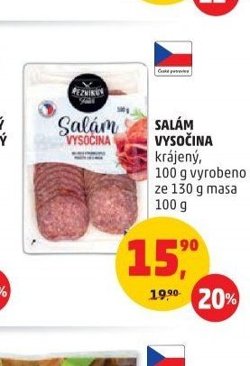SALÁM VYSOČINA krájený, 100 g