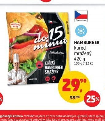 HAMBURGER kuřecí, mražený 420 g