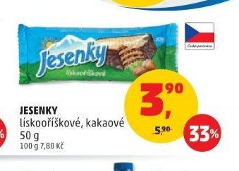 Jesenky lískooříškové, kakaové 50 g