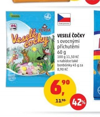 Veselé čočky s ovocnými příchutěmi 60 g