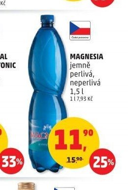 Magnesia jemně perlivá, neperlivá 1,5 l