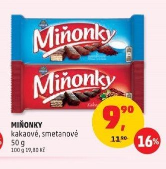 MIŇONKY kakaové, smetanové 50 g