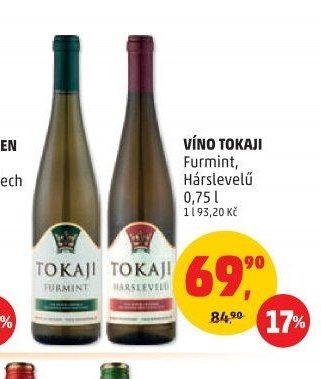 VÍNO TOKAJI Furmint, Hárslevelű 0,75 l