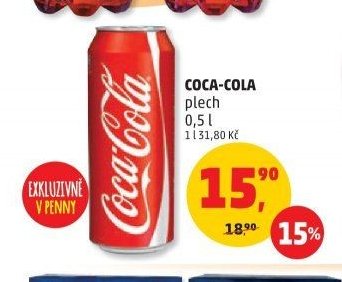 COCA-COLA plech 0,5 l